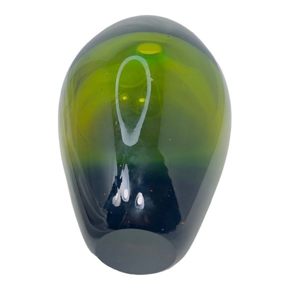 Murano Sommerso Vintage Green and Amber Glass Vase by Flavio Poli Seguso 1665-66 - Picture 6 of 10